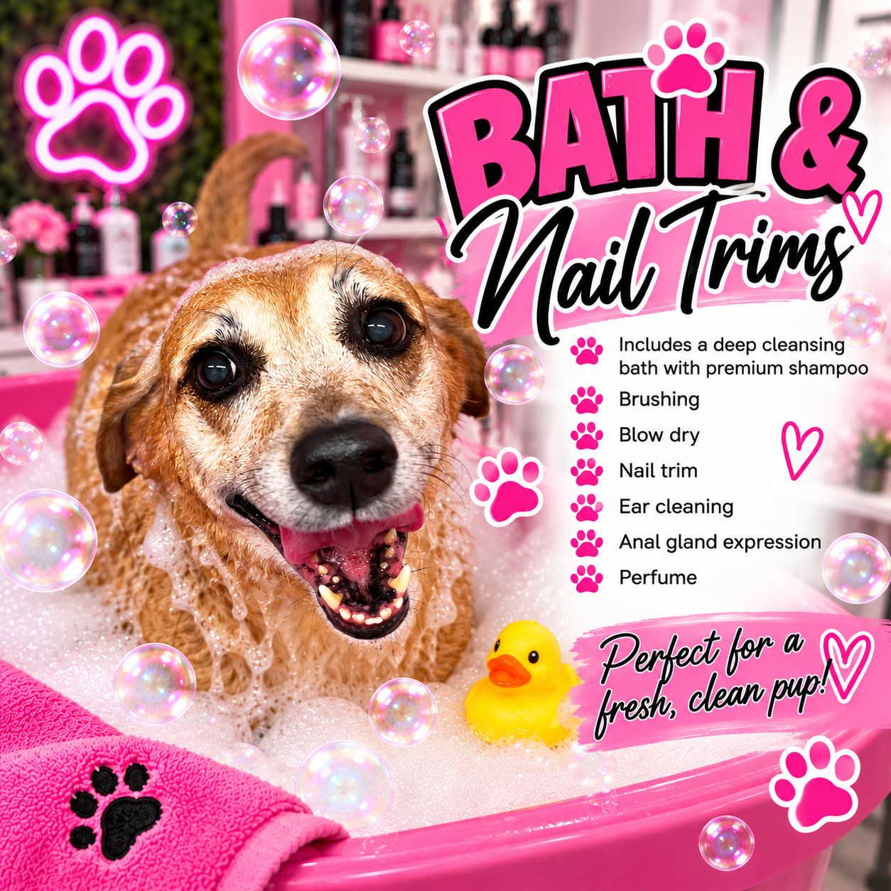 🛁 Baths & Nail Trims
